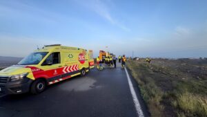 Alvorlig skadet etter bilvelt i San Bartolomé de Tirajana